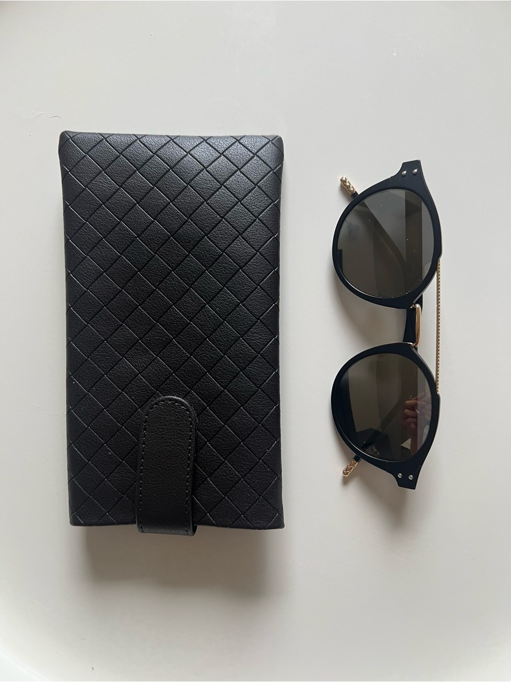 Bottega Veneta Black Sunglasses with Gold Temples - Collector’s Piece